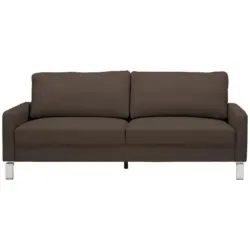 Dreisitzer-Sofa in Leder Dunkelbraun