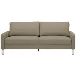 Zweisitzer-Sofa in Echtleder Taupe