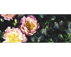 Glasbild Baroque Peonies II 125x50 cm