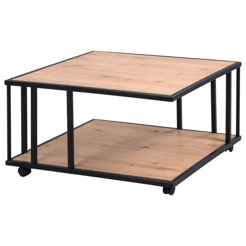Couchtisch in Metall, Holzwerkstoff 75/75/45 cm