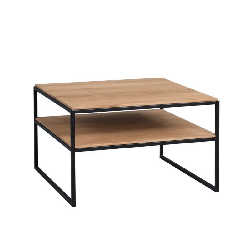 Couchtisch in Holz, Metall 65/65/45 cm