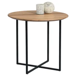 Beistelltisch in Holz, Metall 45/45/46 cm