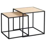 XXXLutz Lauterach - Ihr Möbelhaus bei Bregenz Satztisch in Metall, Naturmaterialien, Holzwerkstoff 44/44/44 cm