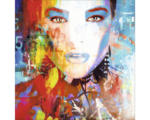 Hornbach Glasbild Colorful Woman IV 20x20 cm