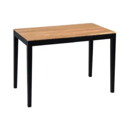 Schreibtisch 110/60/75 cm in Schwarz, Wildeiche