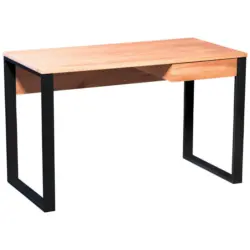 Schreibtisch 120/60/75 cm in Schwarz, Wildeiche