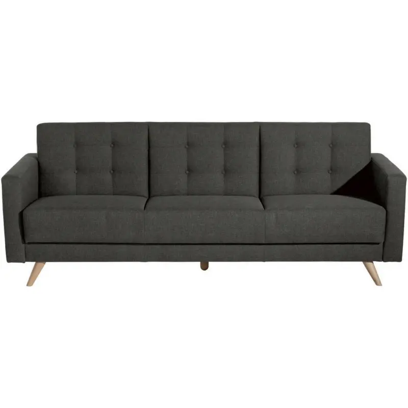 Dreisitzer-Sofa in Flachgewebe Anthrazit