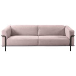 Dreisitzer-Sofa in Kord Rosa