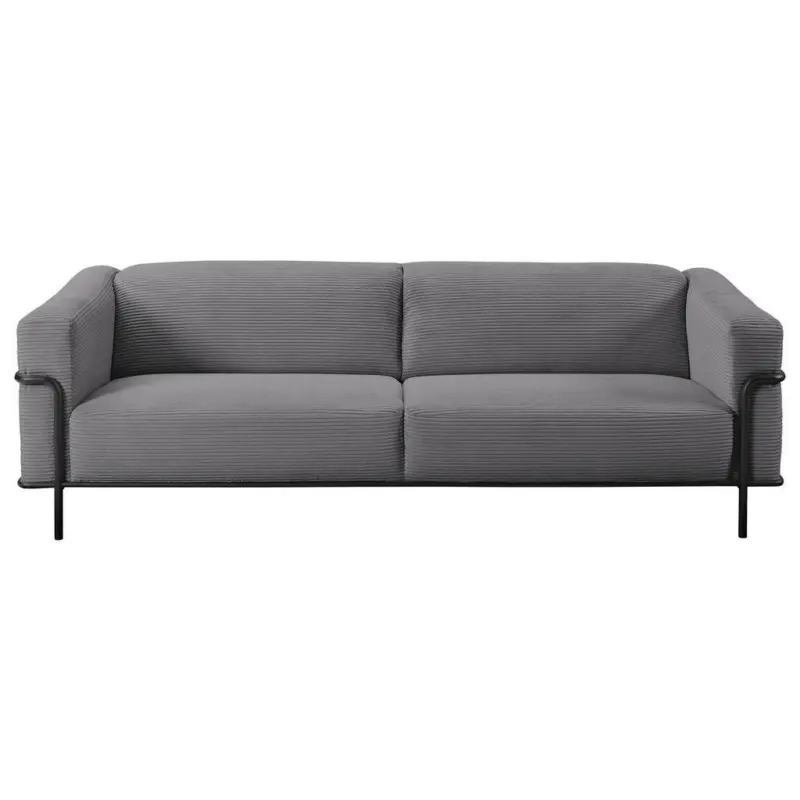 Dreisitzer-Sofa in Kord Dunkelgrau