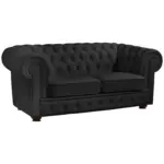 XXXLutz Lauterach - Ihr Möbelhaus bei Bregenz Chesterfield-Zweisitzer-Sofa in Echtleder Schwarz