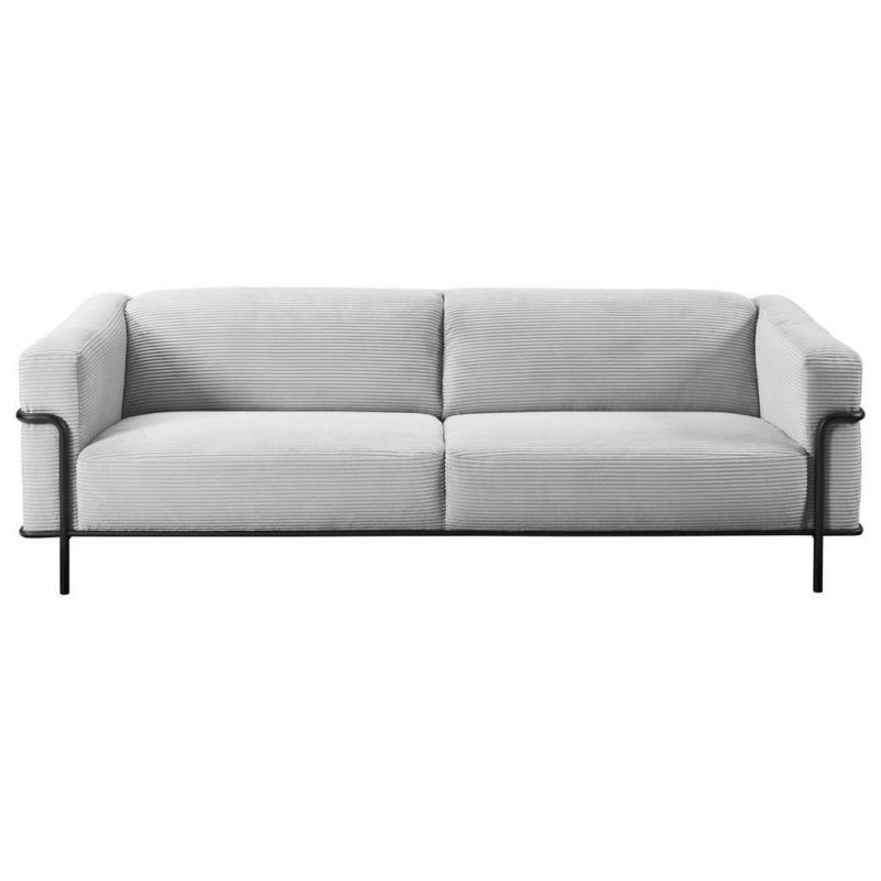 Dreisitzer-Sofa in Kord Grau