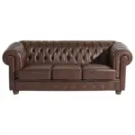 XXXLutz Lauterach - Ihr Möbelhaus bei Bregenz Chesterfield-Dreisitzer-Sofa in Echtleder Braun
