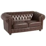 XXXLutz Lauterach - Ihr Möbelhaus bei Bregenz Chesterfield-Zweisitzer-Sofa in Echtleder Braun