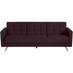 Dreisitzer-Sofa in Flachgewebe Dunkelrot