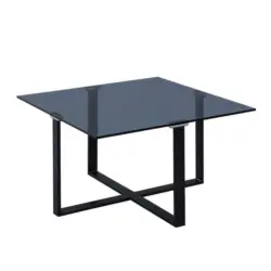 Couchtisch in Metall, Glas 80/80 /45 cm