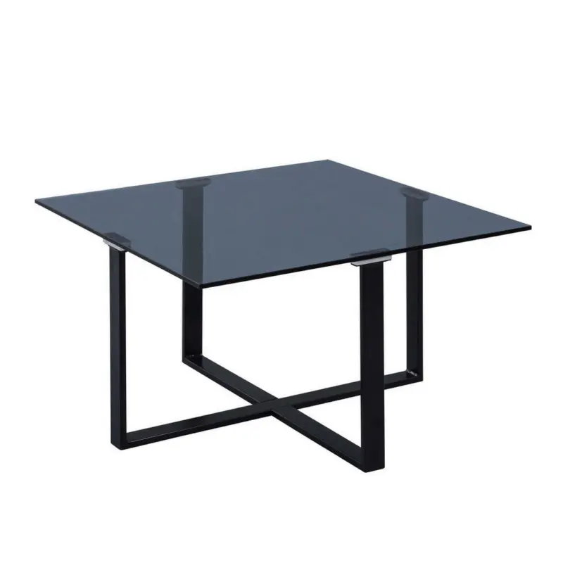 Couchtisch in Metall, Glas 80/80 /45 cm