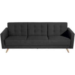 Dreisitzer-Sofa in Flachgewebe Graphitfarben