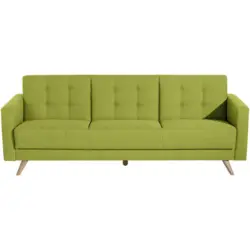 Dreisitzer-Sofa in Flachgewebe Hellgr&uuml;n