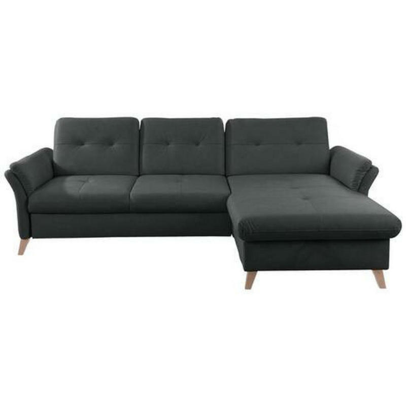 Ecksofa in Lederlook (vegan) Schwarz