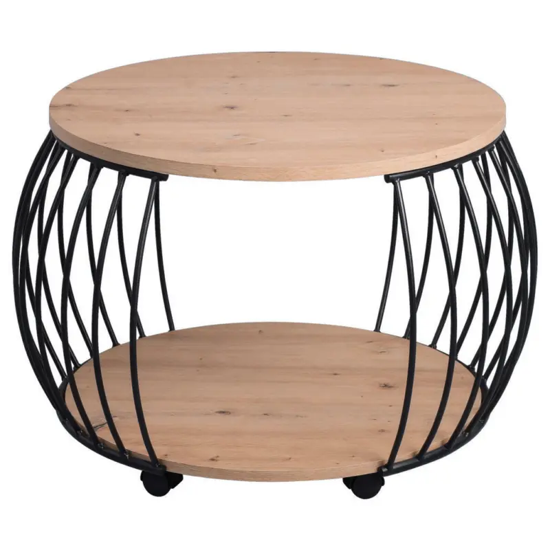 Couchtisch in Metall, Holzwerkstoff 60/60/47 cm