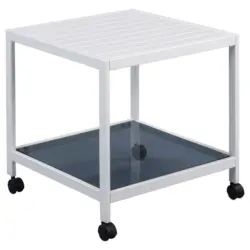 Beistelltisch in Metall, Glas 50/50/50 cm