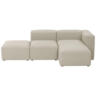 Ecksofa in Flachgewebe Creme