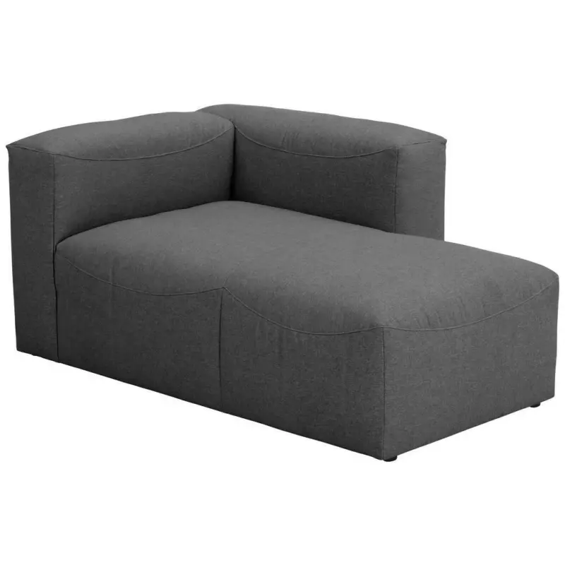 Récamiere in Flachgewebe Anthrazit