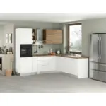 XXXLutz Lauterach - Ihr M&ouml;belhaus bei Bregenz Eckk&uuml;che 250/225 cm in Wei&szlig;, Nussbaumfarben