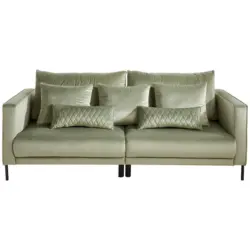 Bigsofa in Samt Salbeigrün