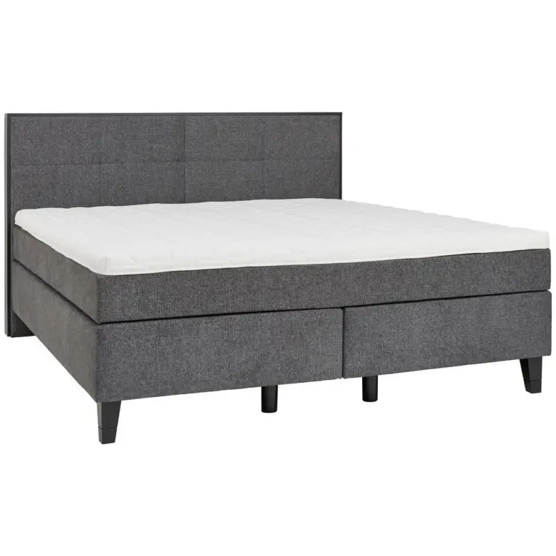Boxspringbett 180/200 cm in Anthrazit, Schwarz