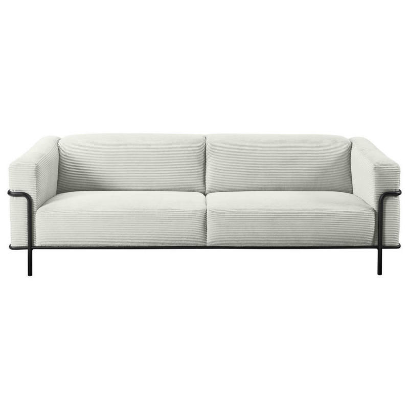 Dreisitzer-Sofa in Kord Hellgrau