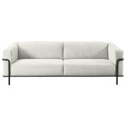 Dreisitzer-Sofa in Kord Weiß