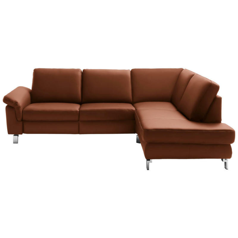 Ecksofa in Echtleder Braun