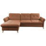 Ecksofa in Lederlook (vegan) Cognac