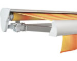 Hornbach SOLUNA Halbkassettenmarkise Classic 6x2 Stoff Dessin 320180 Gestell E6EV1 silber eloxiert Antrieb links inkl. Motor und Wandschalter