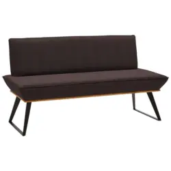 Sitzbank 140/87/64 cm in Schwarz, Eichefarben, Dunkelgrau