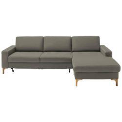 Ecksofa in Mikrofaser Taupe