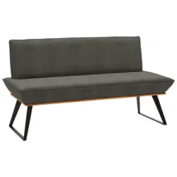 Sitzbank 140/87/64 cm in Grau, Schwarz, Eichefarben