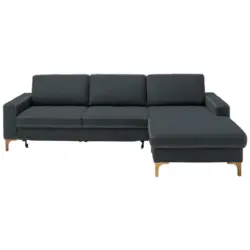 Ecksofa in Mikrofaser Grau