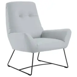 Sessel in Echtleder Wei&szlig;