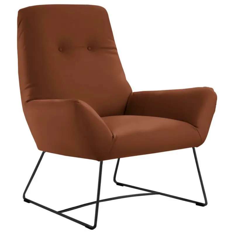 Sessel in Echtleder Braun