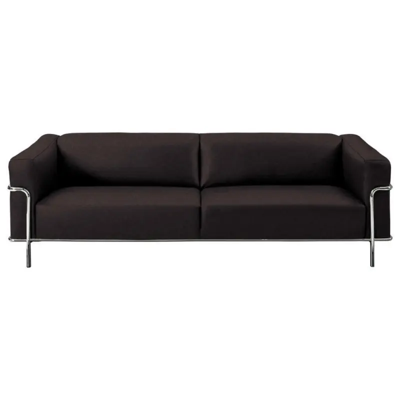 Dreisitzer-Sofa in Leder Dunkelbraun