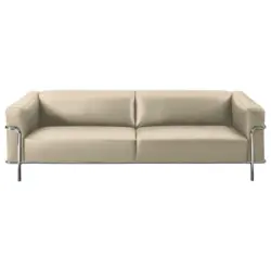 Dreisitzer-Sofa in Leder Creme