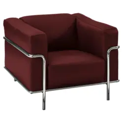 Sessel in Echtleder Rot