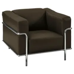 Sessel in Echtleder Dunkelgrün