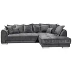 XXXLutz Lauterach - Ihr M&ouml;belhaus bei Bregenz Ecksofa in Mikrovelours Anthrazit