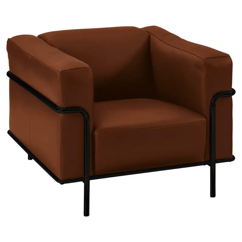 Sessel in Echtleder Braun