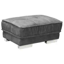 Hocker in Textil, Holzwerkstoff Anthrazit