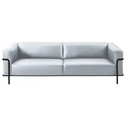 Sofa in Echtleder Weiß