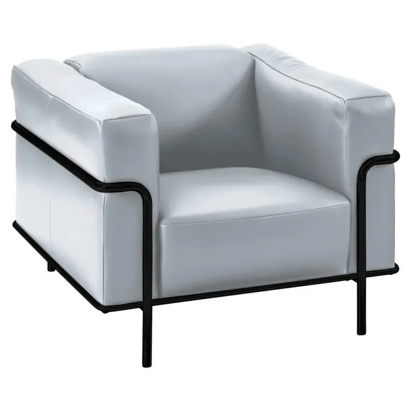 Sessel in Echtleder Weiß